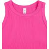 imageLASLULU Womens Crop Tops Sleeveless Workout Tops Halter Neck Flowy Athletic Shirts Cropped Tank Muscle TankRose Red