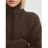 imageLASLULU Womens Half Zip Pullover Cropped Sweatshirts Sherpa Fleece Jacket Fuzzy Sweaters Cute Winter Jackets with Pockets