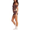 imageLASLULU Womens Modal Foldover Yoga Short High Waisted Gym Shorts Summer Workout Casual Lounge ShortsCoffee