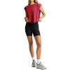 imageLASLULU Womens Open Back Workout Tops Short Sleeve Athletic Top Sleeveless Oversized Wrap Crop Tank Tops Running Gym Yoga TeeRed