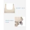 imageLASLULU Womens Sport Bras Long Line Workout Yoga Gym Athletic Tops Clothes Shirts Camisole Padded Crop Tank TopsApricot