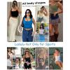 imageLASLULU Womens Sport Bras Long Line Workout Yoga Gym Athletic Tops Clothes Shirts Camisole Padded Crop Tank TopsLemon Yellow