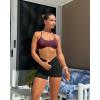 imageLASLULU Womens Sexy Y Back Sports Bra Padded Racerback Spaghetti Strap Workout Yoga Gym Athletic Bras Tops BralettesBurgundy