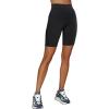 imageLASLULU Womens Biker Shorts Yoga Workout Gym Running Volleyball Spandex Compression Bike Shorts with PocketsBlack