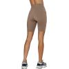 imageLASLULU Womens Biker Shorts Yoga Workout Gym Running Volleyball Spandex Compression Bike Shorts with PocketsCoffee