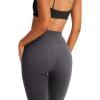 imageLASLULU Womens Biker Shorts Yoga Workout Gym Running Volleyball Spandex Compression Bike Shorts with PocketsDeep Grey