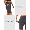 imageLASLULU Womens Biker Shorts Yoga Workout Gym Running Volleyball Spandex Compression Bike Shorts with PocketsDeep Grey
