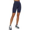 imageLASLULU Womens Biker Shorts Yoga Workout Gym Running Volleyball Spandex Compression Bike Shorts with PocketsNavy Blue