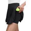 imageLASLULU Womens Tennis Skirt Pleated Athletic Workout Clothes Outfits Running Pickleball Golf Skorts Skirts with ShortsBlack