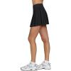 imageLASLULU Womens Tennis Skirt Pleated Athletic Workout Clothes Outfits Running Pickleball Golf Skorts Skirts with ShortsBlack