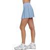 imageLASLULU Womens Tennis Skirt Pleated Athletic Workout Clothes Outfits Running Pickleball Golf Skorts Skirts with ShortsSky Blue