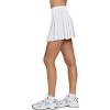imageLASLULU Womens Tennis Skirt Pleated Athletic Workout Clothes Outfits Running Pickleball Golf Skorts Skirts with ShortsWhite