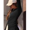 imageLASLULU Womens Sexy Crossover Crop Top Long Sleeve Workout Tops Crewneck Athletic Yoga TShirts Fall OutfitsBlack
