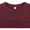 imageLASLULU Womens Sexy Crossover Crop Top Long Sleeve Workout Tops Crewneck Athletic Yoga TShirts Fall OutfitsBurgundy
