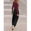 imageLASLULU Womens Sexy Crossover Crop Top Long Sleeve Workout Tops Crewneck Athletic Yoga TShirts Fall OutfitsBurgundy