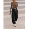 imageLASLULU Womens Sexy Crossover Crop Top Long Sleeve Workout Tops Crewneck Athletic Yoga TShirts Fall OutfitsCoffee