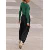 imageLASLULU Womens Sexy Crossover Crop Top Long Sleeve Workout Tops Crewneck Athletic Yoga TShirts Fall OutfitsDark Green