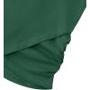 imageLASLULU Womens Sexy Crossover Crop Top Long Sleeve Workout Tops Crewneck Athletic Yoga TShirts Fall OutfitsDark Green
