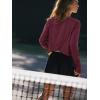 imageLASLULU Womenss Workout Tops Long Sleeve Lightweight Athletic Running Exercise Gym Yoga Hiking Tops ShirtsBurgundy