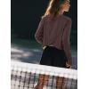 imageLASLULU Womenss Workout Tops Long Sleeve Lightweight Athletic Running Exercise Gym Yoga Hiking Tops ShirtsCoffee