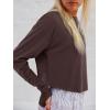 imageLASLULU Womenss Workout Tops Long Sleeve Lightweight Athletic Running Exercise Gym Yoga Hiking Tops ShirtsCoffee