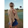 imageLASLULU Womens Open Back Long Sleeve Workout Tops Athletic Shirts Boat Neck Casual Running Tee Y2k Yoga Gym TopsLight Coffee