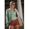 imageLASLULU Womens Open Back Long Sleeve Workout Tops Athletic Shirts Boat Neck Casual Running Tee Y2k Yoga Gym TopsLight Green
