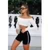 imageLASLULU Womens Off The Shoulder Tops Seamless Long Sleeve Workout Crop Top Sexy Gym Yoga Going Out Tops ShirtsWhite
