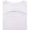 imageLASLULU Crop Tops Workout Tops Loose Sleeveless Cropped Muscle Tank Open Back Shirts Gym Exercise Clothes for WomenWhite