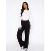 imageLASLULU Womens Wide Leg Sweatpants Baggy Straight Leg Sweatpants Y2K Dance Pants Gym Athletic Sweat Pants JoggersBlack