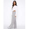 imageLASLULU Womens Wide Leg Sweatpants Baggy Straight Leg Sweatpants Y2K Dance Pants Gym Athletic Sweat Pants JoggersHeather Grey