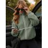 imageLASLULU Womens Fuzzy Sherpa Fleece Jacket Zip Up Oversized Sweatshirts Long Sleeve Winter Clothes Warm SweaterSage Green