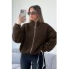 imageLASLULU Womens Fleece Jackets Full Zip Faux Fur Sherpa Jackets 2025 Fashion Trendy Fall Winter Jacket Warm Coats OuterwearDark Coffee