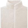 imageLASLULU Womens Full Zip Fleece Long Jacket Sherpa Oversized Sweatshirts Stand Collar Winter Coat Warm SweaterCloud White