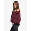 imageLASLULU Womens Half Zip Pullover Sweaters Oversized Long Sleeve Fall Winter Cozy Sweaters 2025 Trendy Clothes OutfitsBurgundy