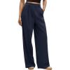 imageLASLULU Womens Dress Yoga Pants Wide Leg Casual Stretch Office Travel Trouser Slacks Business Casual Work PantsNavy Blue