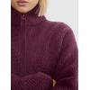 imageLASLULU Womens Half Zip Pullover Cropped Sweatshirts Sherpa Fleece Jacket Fuzzy Sweaters Cute Winter Jackets with PocketsBurgundy