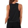 imageLASLULU Womens Crop Tops Sleeveless Workout Tops Halter Neck Cropped Tank Flowy Athletic Shirts Muscle TankBlack