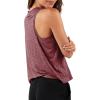 imageLASLULU Womens Crop Tops Sleeveless Workout Tops Halter Neck Cropped Tank Flowy Athletic Shirts Muscle TankBurgundy