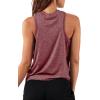 imageLASLULU Womens Crop Tops Sleeveless Workout Tops Halter Neck Cropped Tank Flowy Athletic Shirts Muscle TankBurgundy
