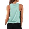 imageLASLULU Womens Crop Tops Sleeveless Workout Tops Halter Neck Cropped Tank Flowy Athletic Shirts Muscle TankLakeblue