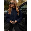 imageLASLULU Womens Fuzzy Sherpa Fleece Jacket Zip Up Oversized Sweatshirts Long Sleeve Winter Clothes Warm SweaterNavy Blue