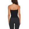 imageLASLULU Womens Sexy Tube Top Backless Strapless Bandeau Sleeveless Summer Y2K Cute Going Out Basic Crop Tank TopBlack
