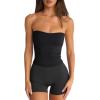 imageLASLULU Womens Sexy Tube Top Backless Strapless Bandeau Sleeveless Summer Y2K Cute Going Out Basic Crop Tank TopBlack