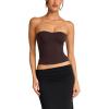 imageLASLULU Womens Sexy Tube Top Backless Strapless Bandeau Sleeveless Summer Y2K Cute Going Out Basic Crop Tank TopEspresso