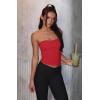 imageLASLULU Womens Sexy Tube Top Backless Strapless Bandeau Sleeveless Summer Y2K Cute Going Out Basic Crop Tank TopRed