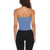 imageLASLULU Womens Sexy Tube Top Backless Strapless Bandeau Sleeveless Summer Y2K Cute Going Out Basic Crop Tank TopSky Blue