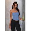 imageLASLULU Womens Sexy Tube Top Backless Strapless Bandeau Sleeveless Summer Y2K Cute Going Out Basic Crop Tank TopSky Blue
