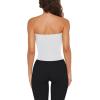 imageLASLULU Womens Sexy Tube Top Backless Strapless Bandeau Sleeveless Summer Y2K Cute Going Out Basic Crop Tank TopWhite