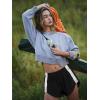image:imageLASLULU Womens Running Shorts High Waisted Contrast Color Biker Athletic Workout Summer Gym Shorts Quick Dry with Zip PocketBlack